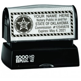Pre-Inked Rectangular Notary Rubber Stamp